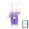 White Jumpsuit Fuzzy Bunny Mascot Adult Costume