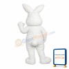 White Fuzzy Bunny Mascot Adult Costume