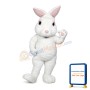 White Fuzzy Bunny Mascot Adult Costume