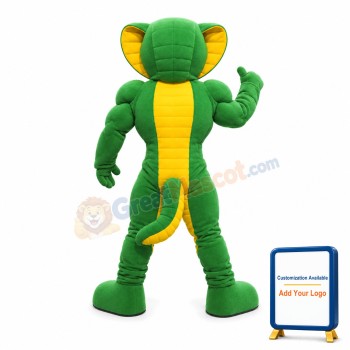 Power Green Cobra Mascot Adult Costume