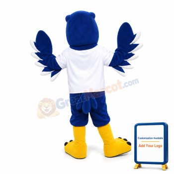 College Blue Hawk Mascot Costume