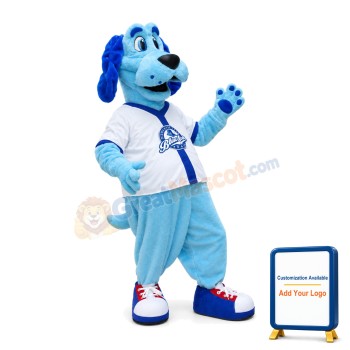 Sport Blue Dog Mascot Costume