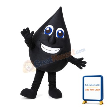 Slick Cartoon Oil Drop Mascot Adult Costume