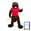 Power Brown Beaver Mascot Adult Costume