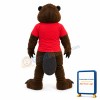 Power Brown Beaver Mascot Adult Costume