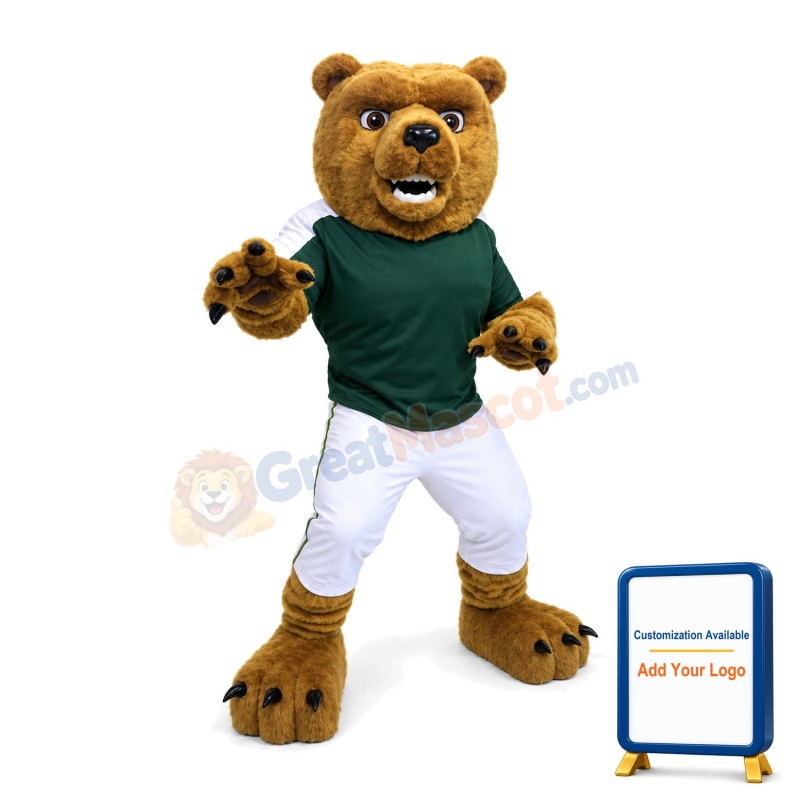 College Power Bear Mascot Costume
