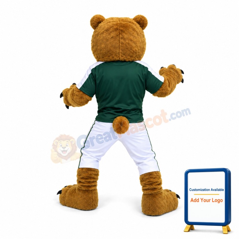 College Power Bear Mascot Costume