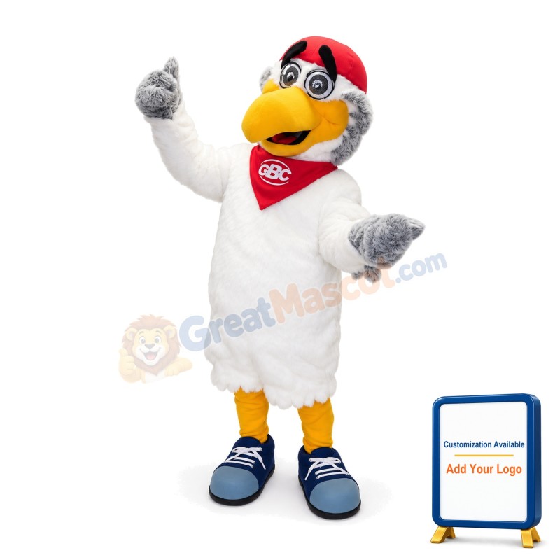 Adult Cartoon Hawk Mascot Costume