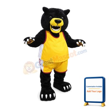 College Fierce Black Bear Mascot Costume