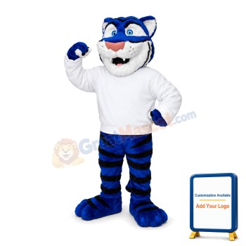 University Blue Tiger Mascot Costume