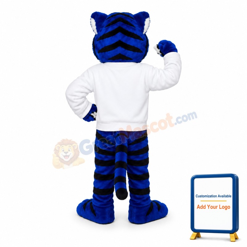 University Blue Tiger Mascot Costume