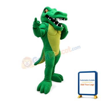 Power Green Gator Mascot Costume