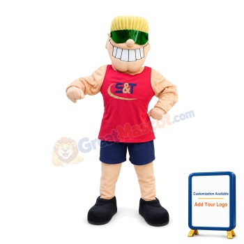 Smiling Surfer Mascot Costume