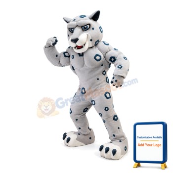 Power Gray Jaguar Mascot Costume