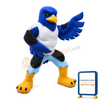 Power Blue Falcon High School Mascot Costume