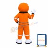 Astronaut Orange Spacesuit Mascot Adult Costume