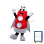 Red Cartoon Rocket Lightweight Mascot Adult Costume