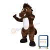 Fierce Brown Mustang Horse Mascot Adult Costume