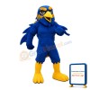 Power Blue Raven Mascot Adult Costume