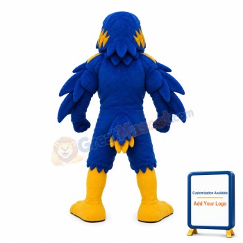 Power Blue Raven Mascot Adult Costume