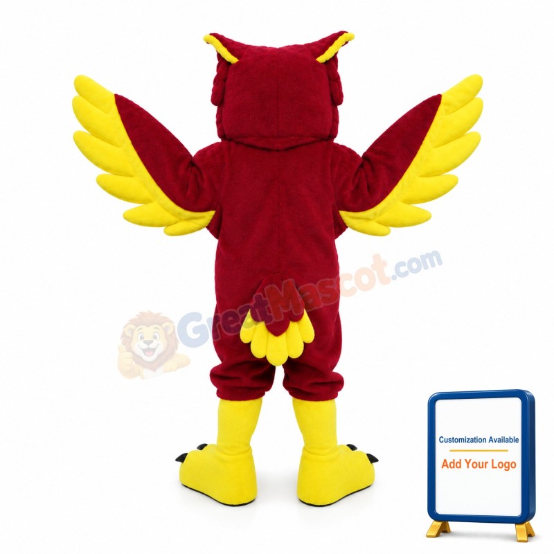Red Owl Mascot Adult Costume