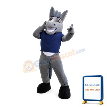 Grey Mule Mascot Adult Costume