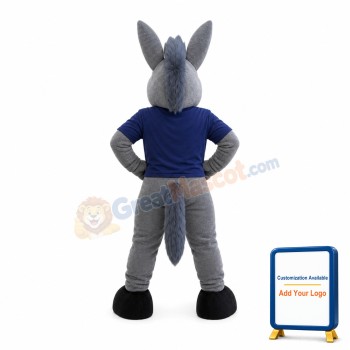 Grey Mule Mascot Adult Costume