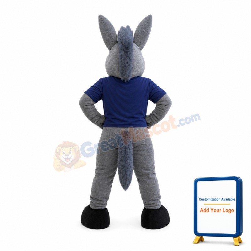 Grey Mule Mascot Adult Costume