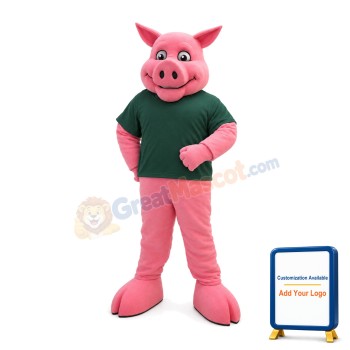 Pink Pig Mascot Adult Costume
