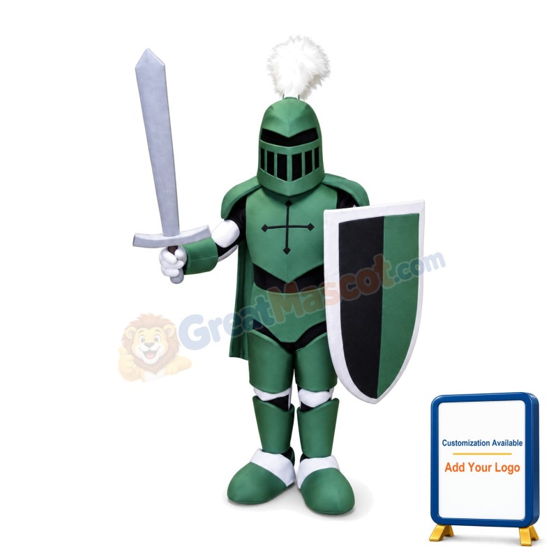 Green Cavalier Mascot Costume