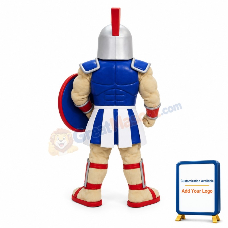 Blue Trojan Warrior Mascot Costume