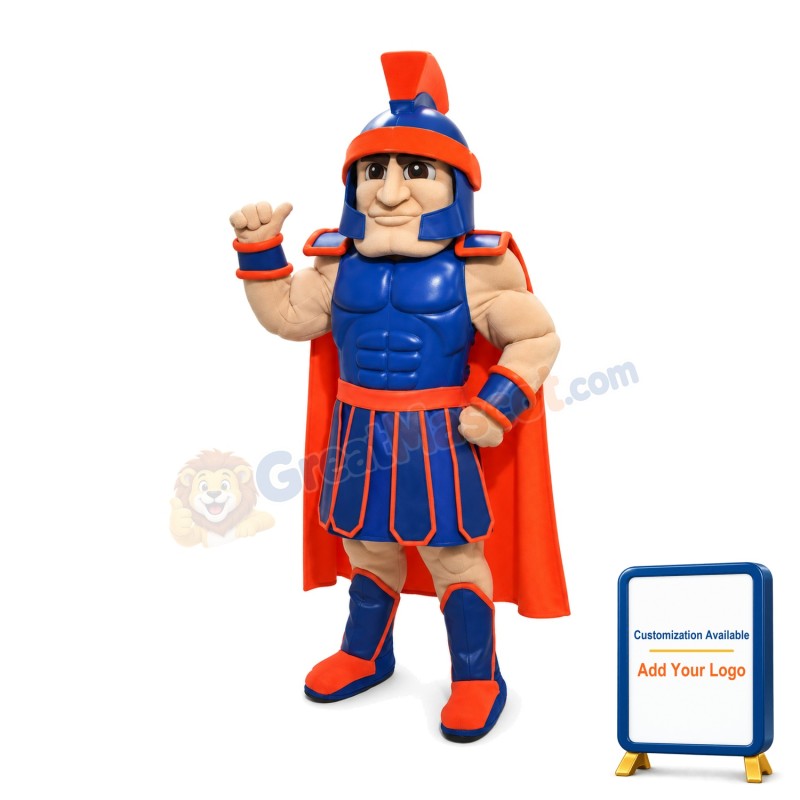 Red & Blue Trojan Warrior Mascot Costume