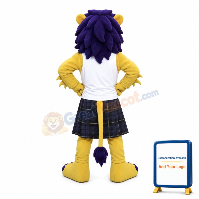 College Highlander Lion Mascot Costume