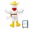 White Chicken Cowboy Mascot Adult Costume