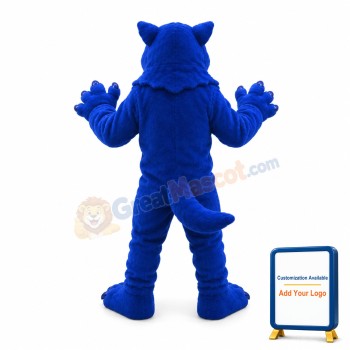 Fierce Power Blue Wolf Mascot Costume