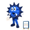 Lightweight Cartoon Flu Bug Mascot Adult Costume