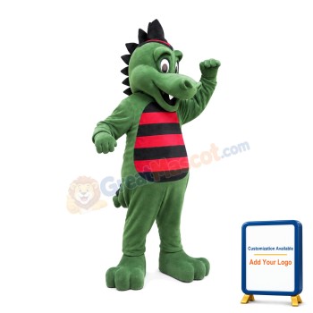 Fantasy Green Dragon Mascot Adult Costume