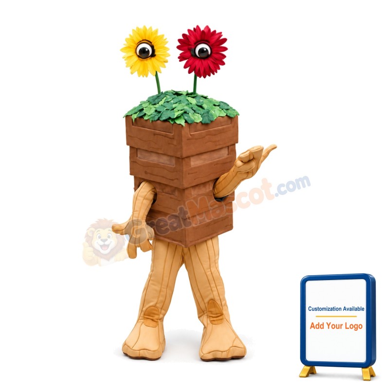 Funny Potted Flowers Mascot Costume For Halloween Party