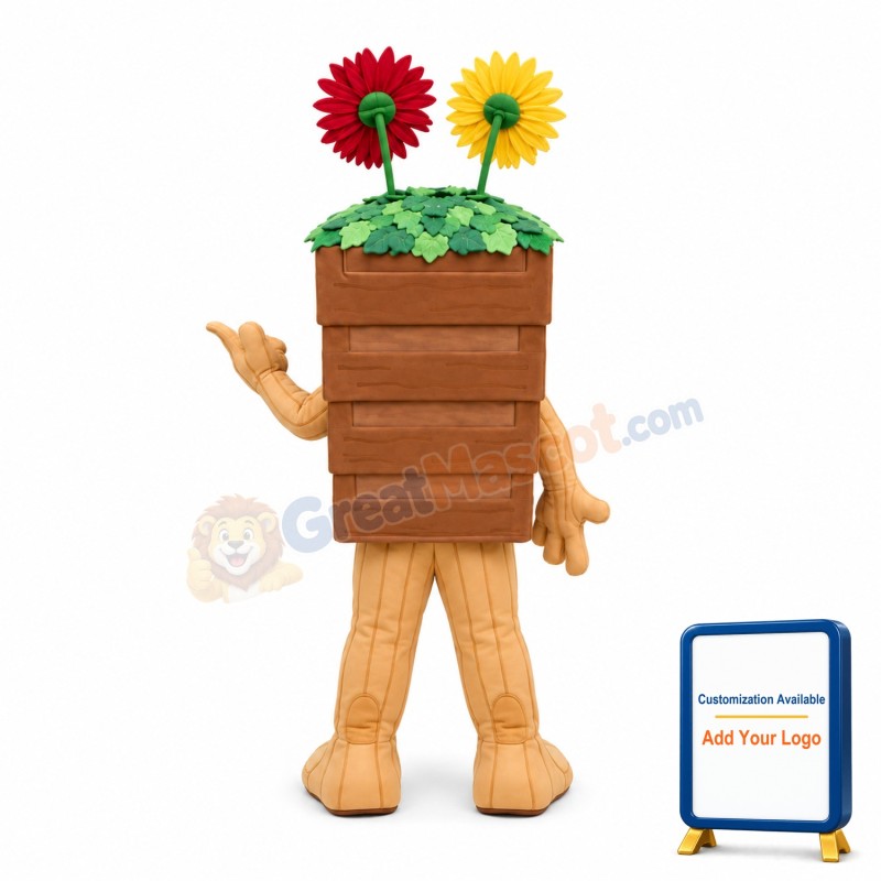 Funny Potted Flowers Mascot Costume For Halloween Party
