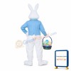 Easter Bunny Mascot Adult Costume With Surprise Eggs