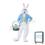 Easter Bunny Mascot Adult Costume With Surprise Eggs