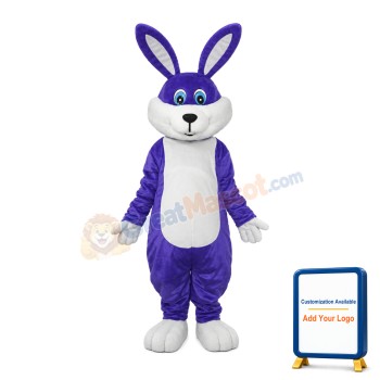 Purple Easter Bunny Mascot Adult Costume