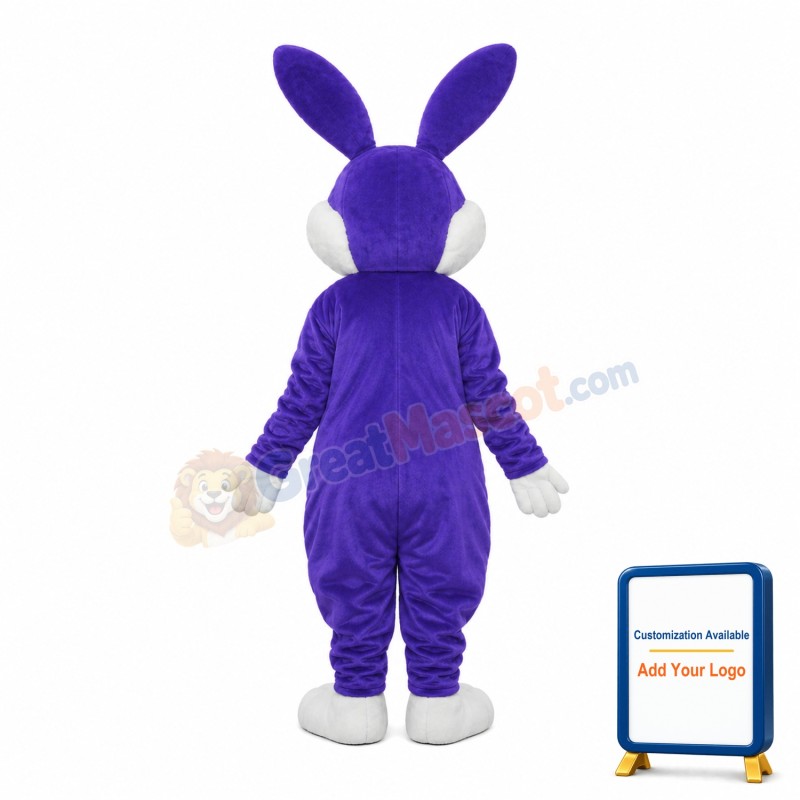 Purple Easter Bunny Mascot Adult Costume