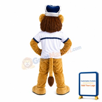 University Big Blue Crown Lion Mascot Costume