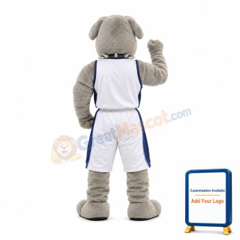 University Grey Power Bulldog Mascot Costume
