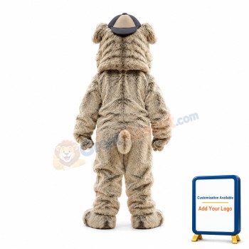 University Fierce Grey Bulldog Mascot Costume