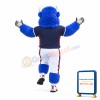 Football Purple Buffalo Mascot Costume