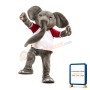 College Gray Elephant Mascot Costume