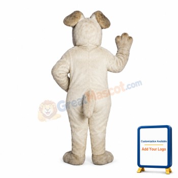 White Dog Mascot Adult Costume