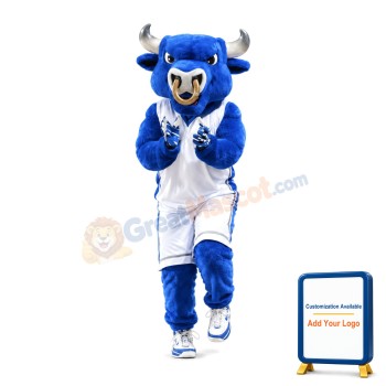 College Blue Power Buffalo Mascot Costume